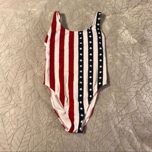 Hollister American Flag One Piece Bathing Suit